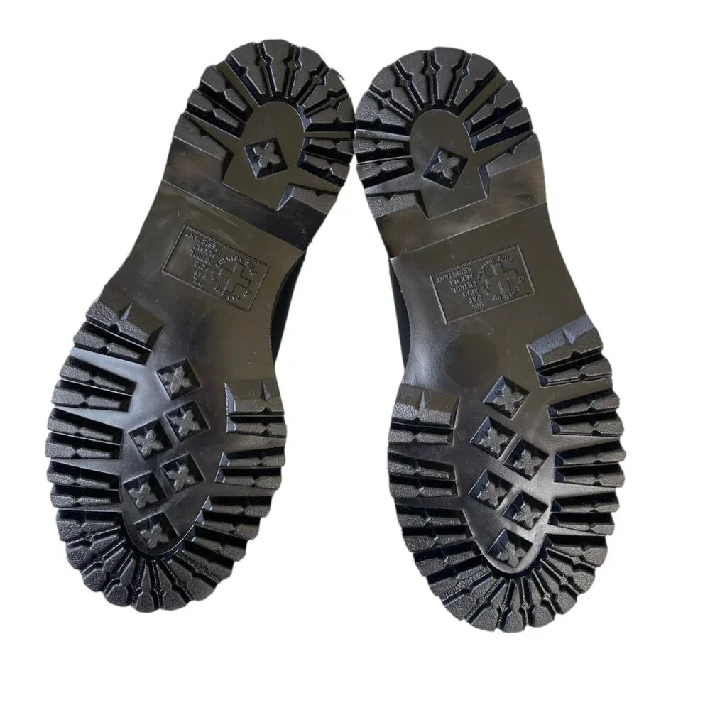 SOLDDr. Martens V 2976 Quad Mono Black Vegan Leather Platform Chelsea Boots SZ 7 - Picture 7 of 7